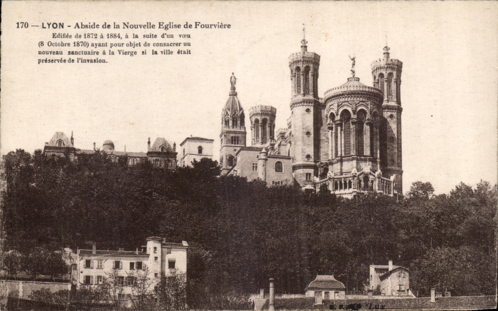 CPA Lyon Abside de la Nouvelle Eglise de Fourviere 