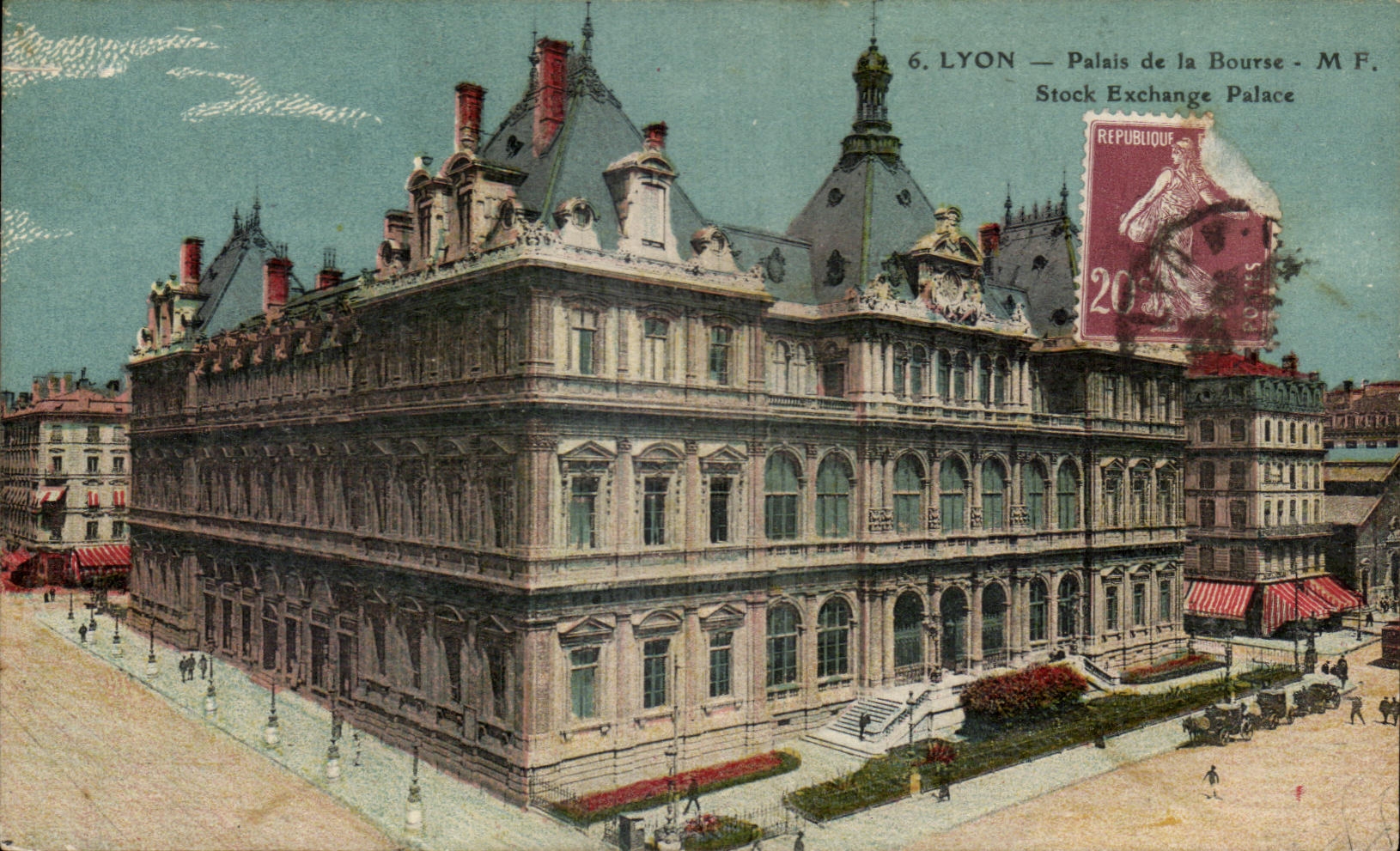 LYON — Palais de la Bourse — M.F. Stock Exchange Palace