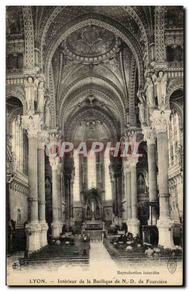 LYON — Intérieur de la Basilique de N.-D. de Fourvière — Reproduction Interdite