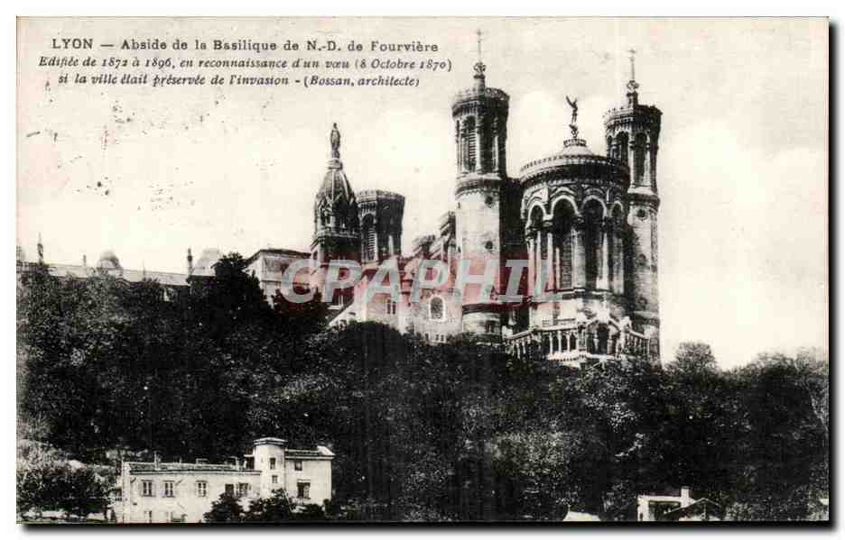CPA Lyon Abside de la Basilique de Fourviere Edifiee de en Reconnaissance