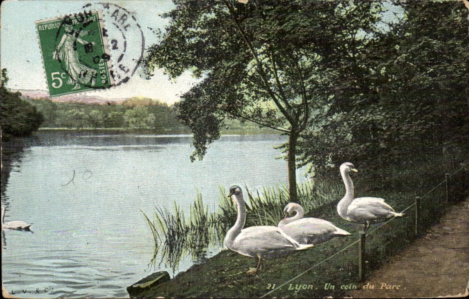 Lyon. Un coin du Parc — L.V.&C. — n°21