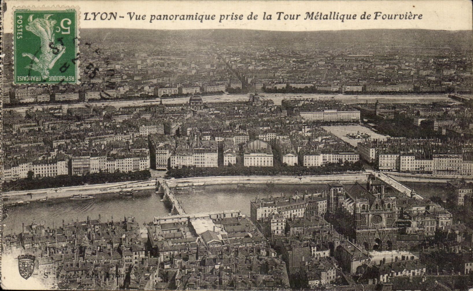 LYON - Vue panoramique prise de la Tour Métallique de Fourvière
