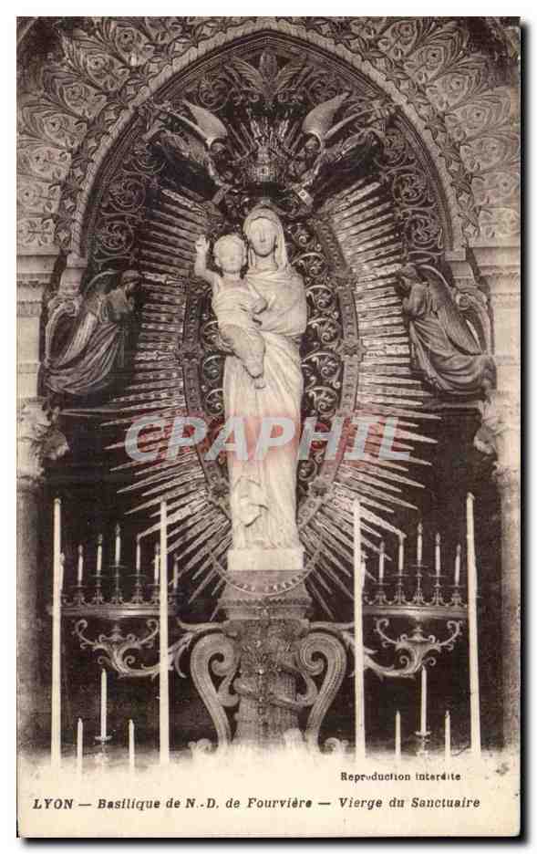 CPA Lyon Basilique de Fourviere Vierge du Sanctuaire