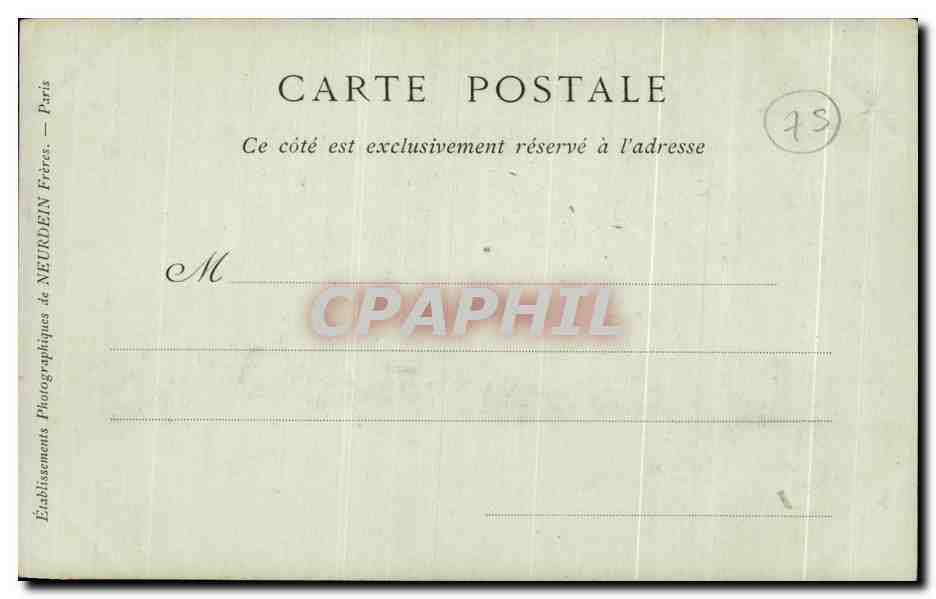 CPA Paris Le Foyer Public de l'Opera — Rückseite