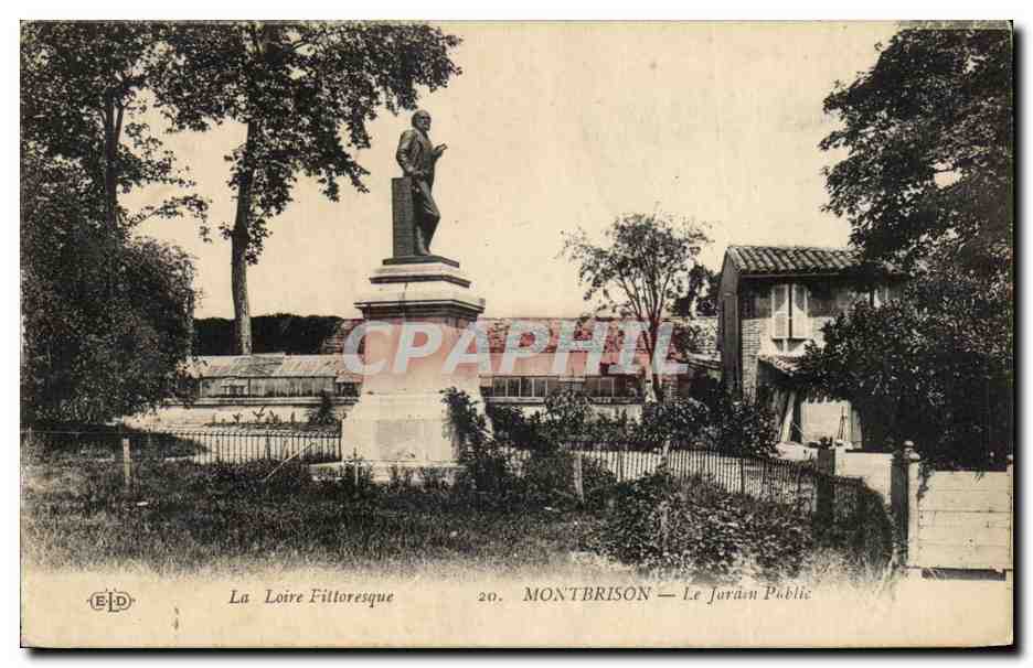 CPA La Loire Fittoresque Montbrison Le Jardin Public