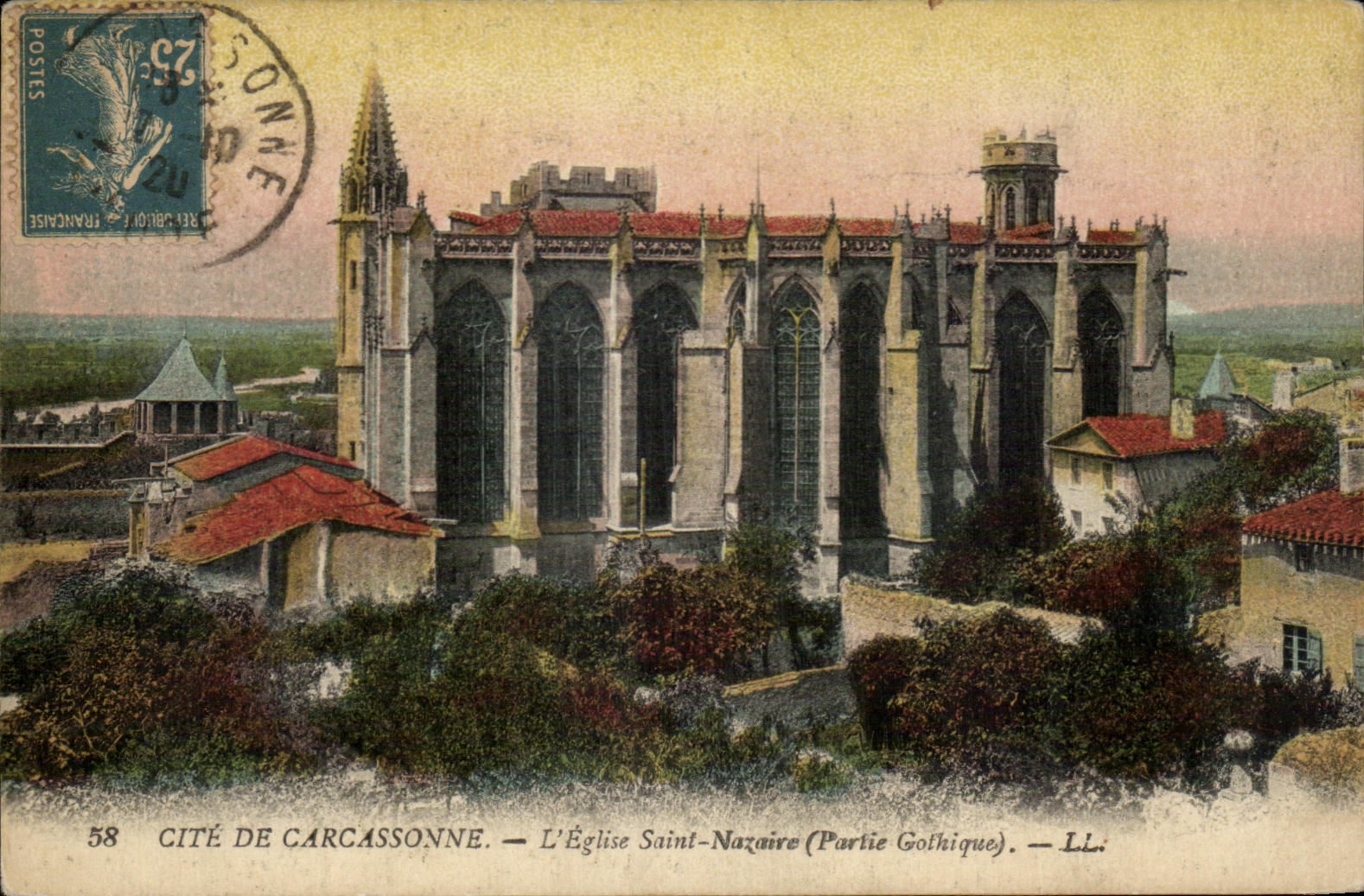 CPA Cite De Carcassonne L'Eglise Saint Nazaire