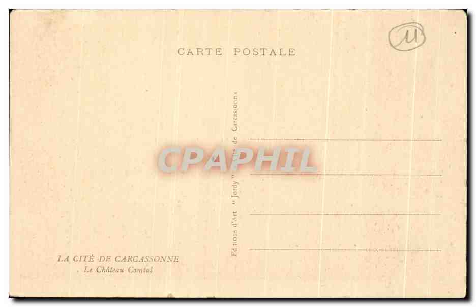 CPA La Cite De Carcassonne Le Chateau Comtal — Verso