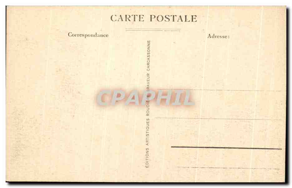 CPA Cite De Carcassonne Tours Wisigothes et du Tresaut Lices Basses Wisigoth — Verso