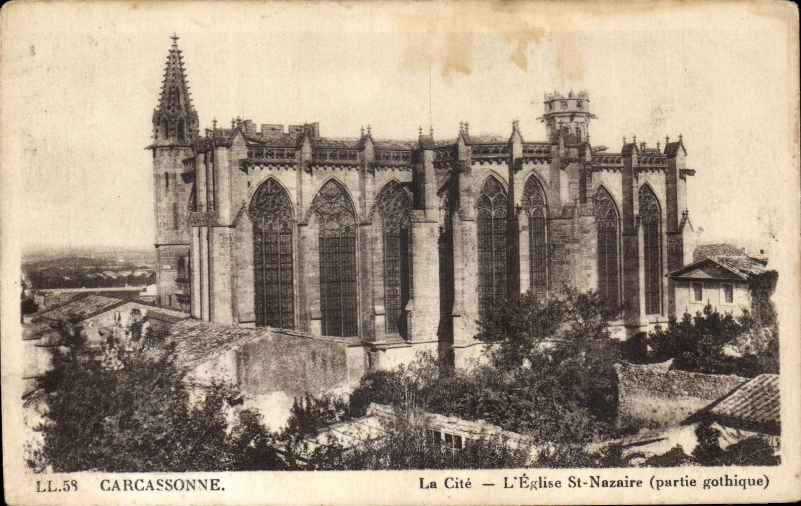 CPA Cite De Carcassonne L'Eglise St Nazaire