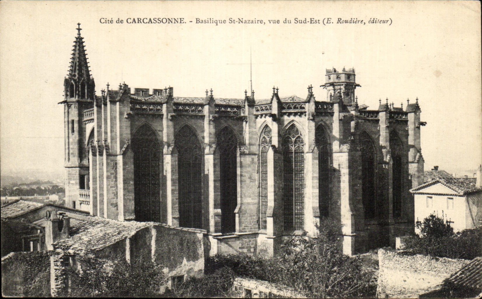 CPA Carcassonne Basilique St Nazaire vue du Sud