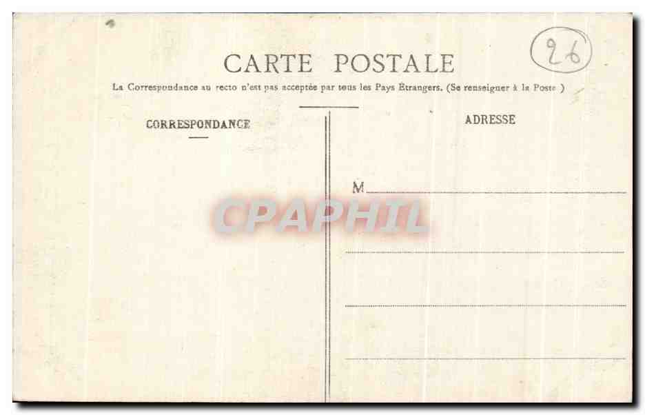 CPA Valence Le Porche de la Cathedrale — Rückseite
