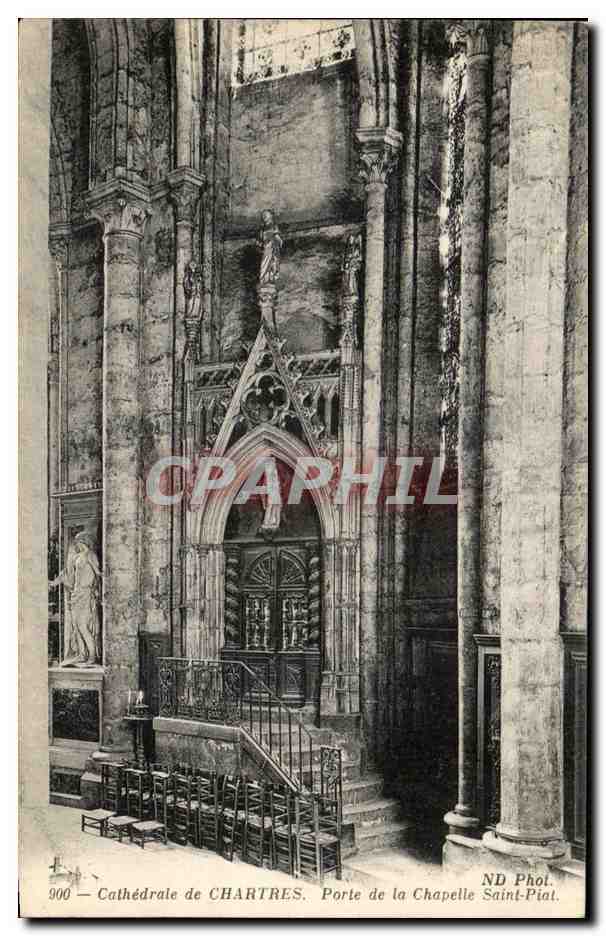 Cathédrale de CHARTRES — Porte de la Chapelle Saint-Piat — ND Phot.