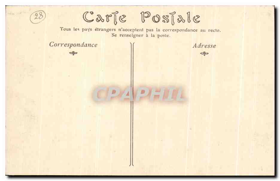 CPA Catherale de Chartres Fragment du Tour du Choeur — Verso