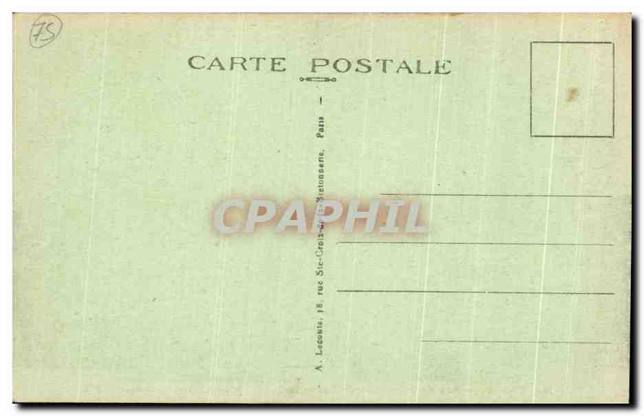CPA Paris Arc De Triomphe Du Carrousel Louvre — Rückseite