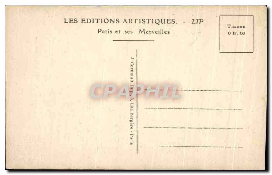 CPA Paris Le Pantheon Tombeau De La Tour d'Auvergne — Rückseite