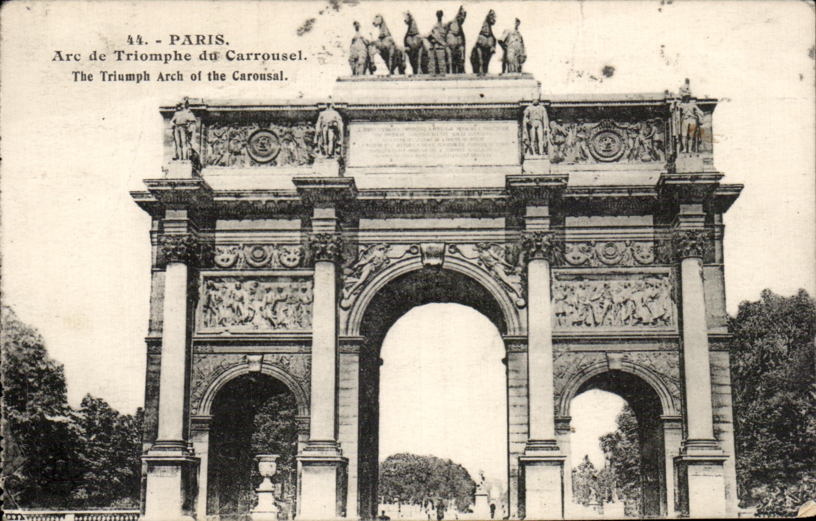 CPA Paris Arc de Triomphe du Carrousel Louvre