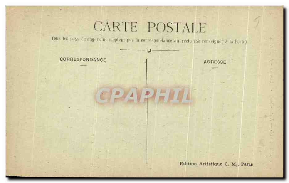 CPA Paris Notre Dame Chimere Le Penseur — Verso
