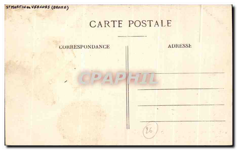 Pont sur la Vernaison — Le VERCORS — Route des Grands-Goulets — E.R. — n°433 — Achterkant