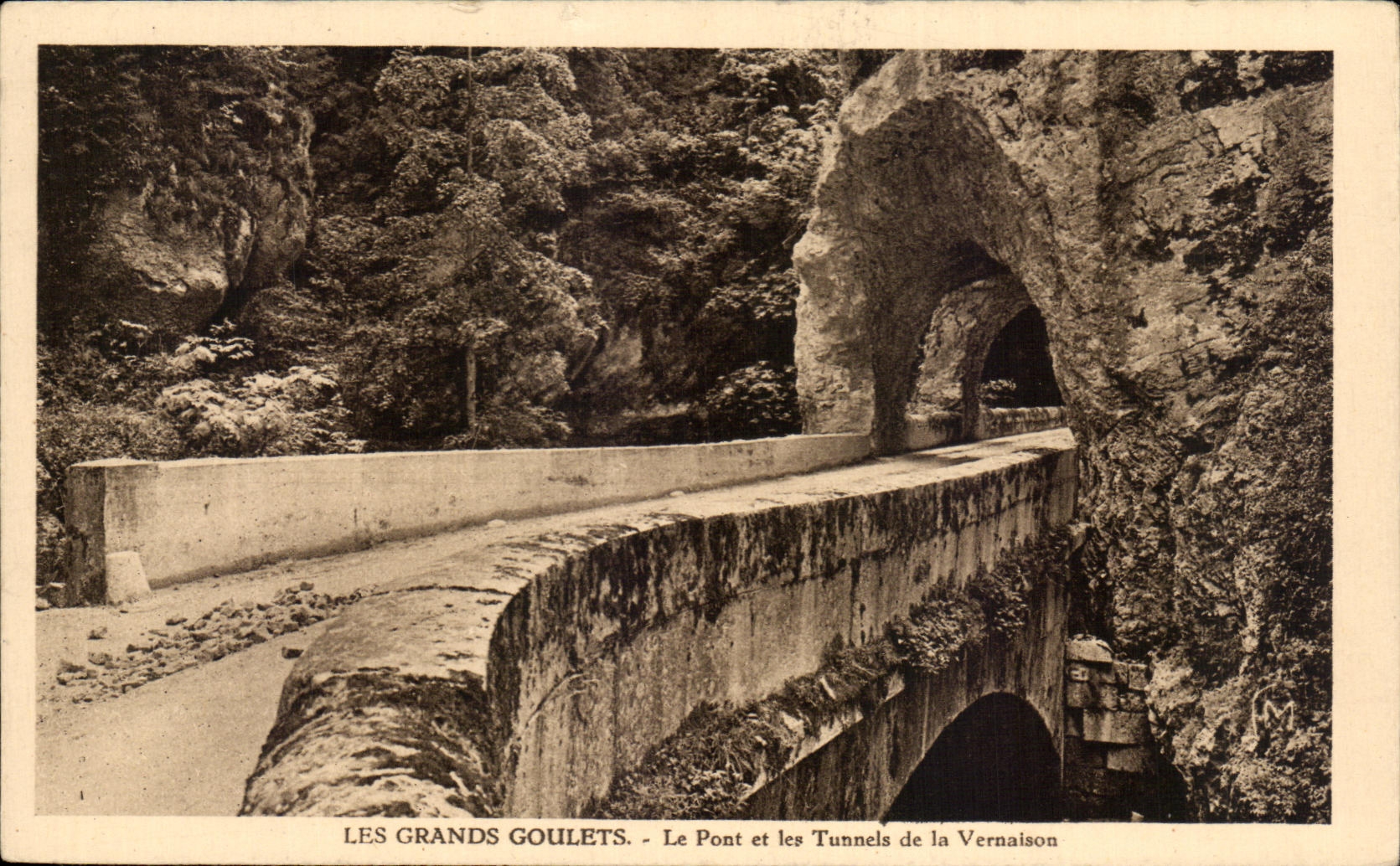 Les Grands Goulets - Le Pont et les Tunnels de la Vernaison — Héliogravure d'Art, n°58
