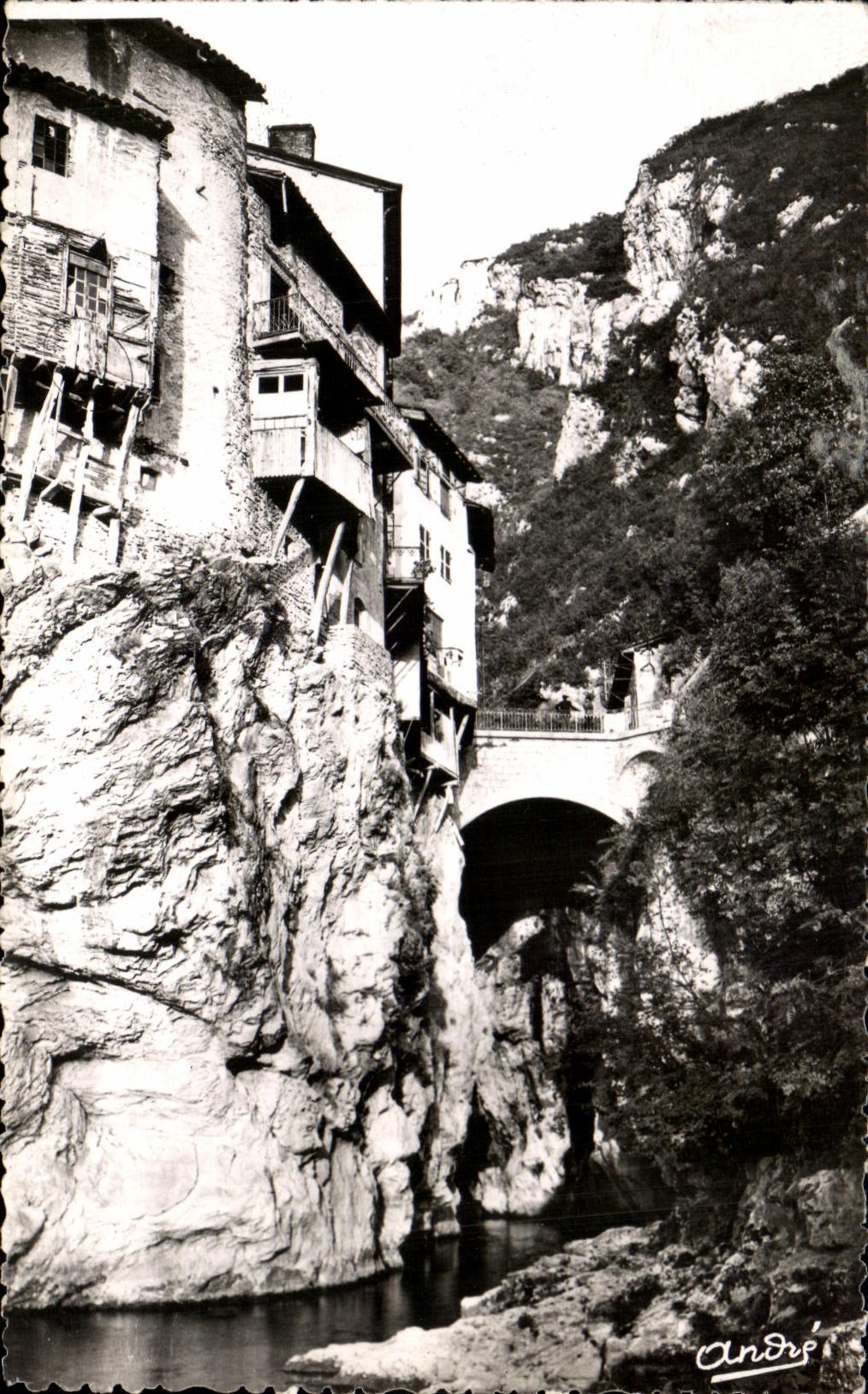 Le pont Picard et la Bourne — Les Belles Alpes Françaises — Édition d'Art André, Grenoble