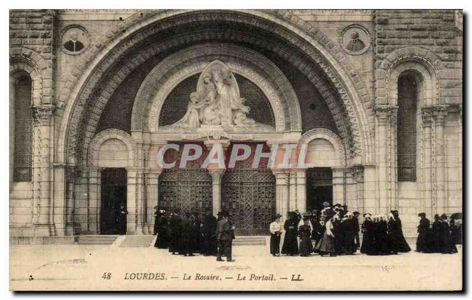 CPA Lourdes Le Rosaire Le Portail