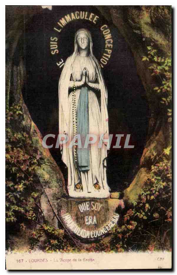 CPA Lourdes La Grotte La vierge 