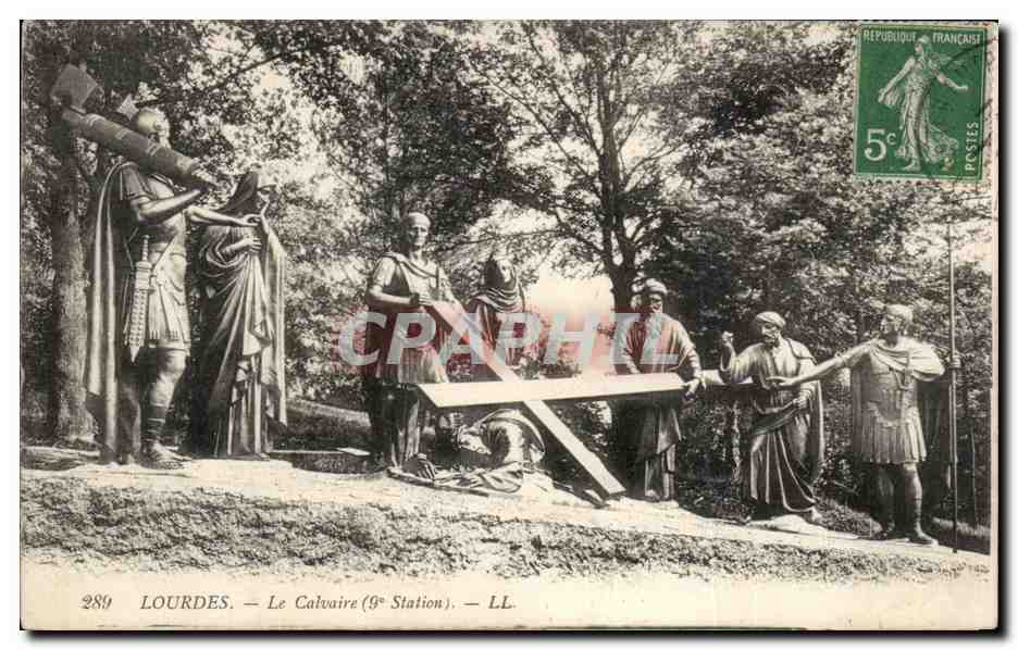 CPA Lourdes Le Calvaire Station