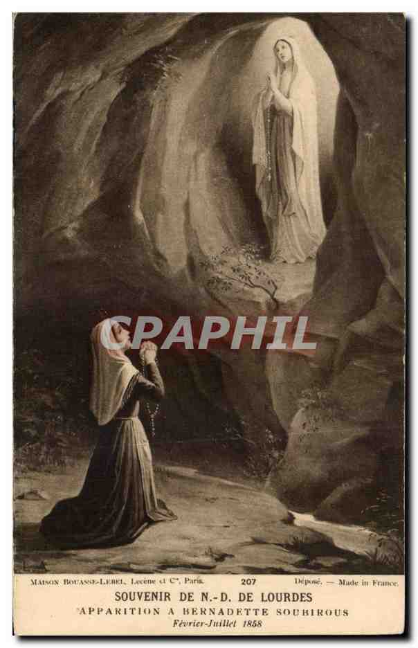 CPA Souvenir De N D De Lourdes Apparition A Bernadette Soubirous