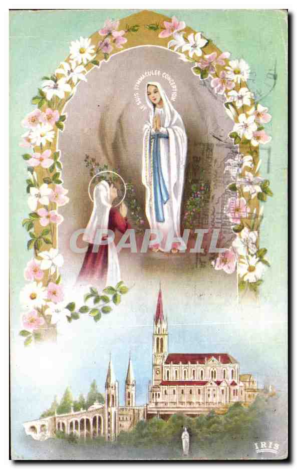 CPSM Lourdes L'Apparition et la Basilique