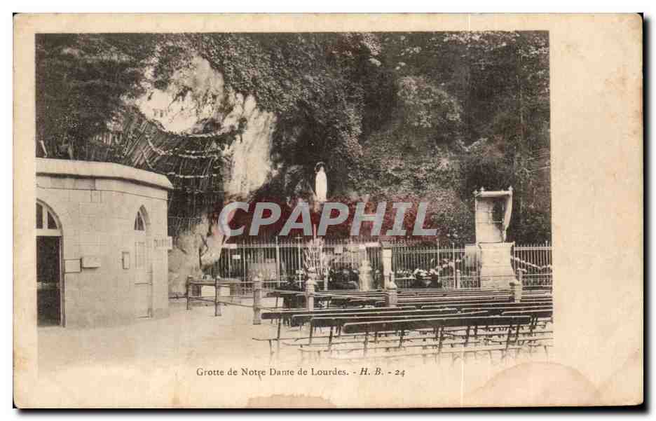 CPA Grotte de Notre Dante de Lourdes
