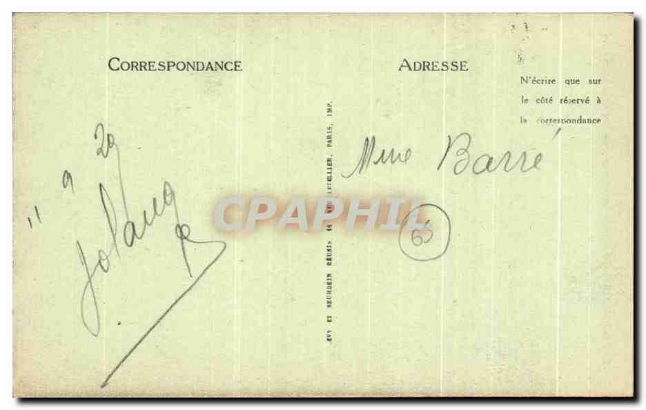 CPA Lourdes Funiculaire du Pic du Jer Le Croisement  — Verso