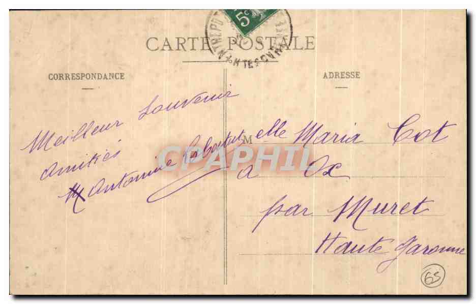 CPA De Lourdes Portez lui Mes Prieres Hirondelles  — Verso