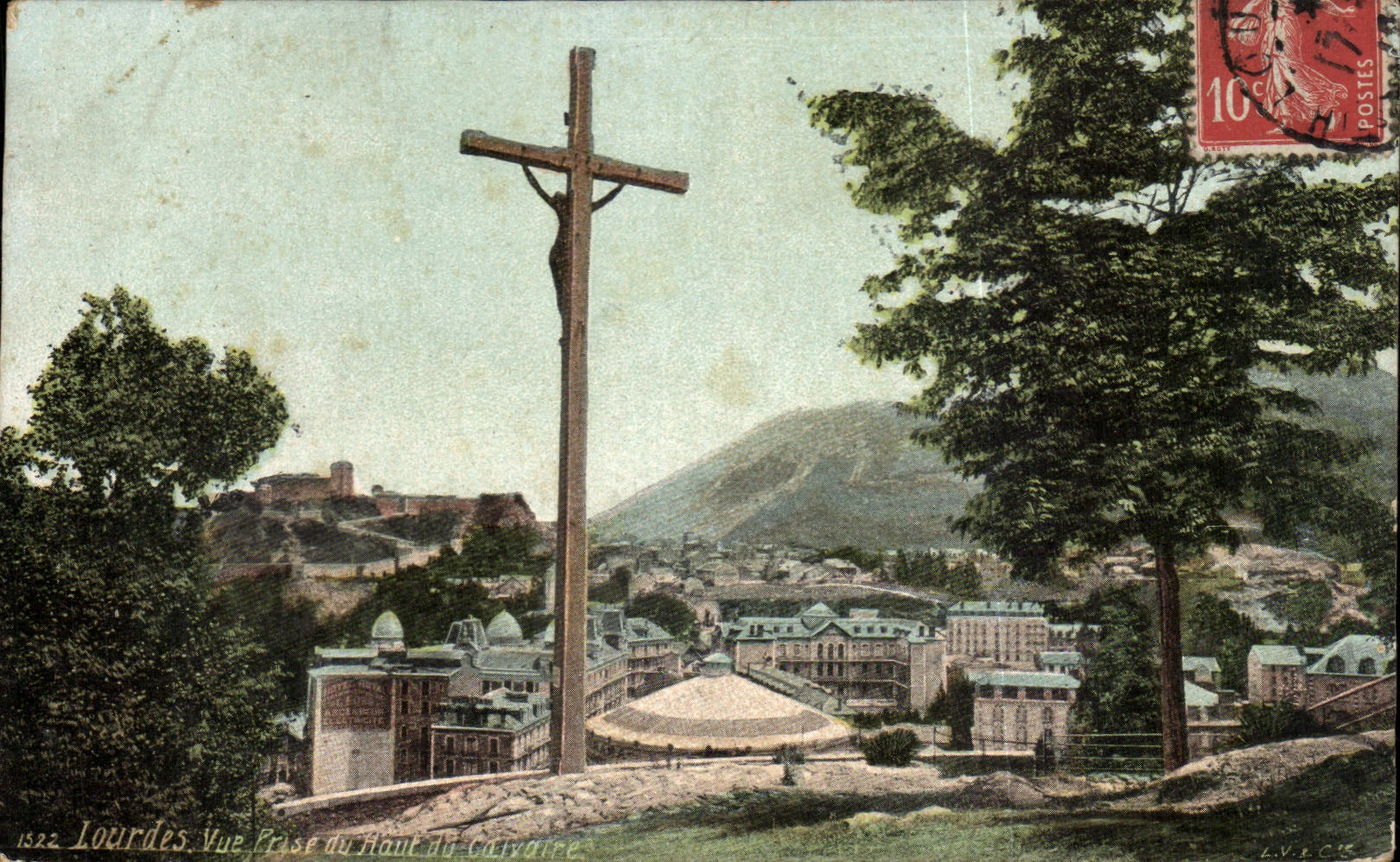 Lourdes - Vue prise du Haut du Calvaire — L.V. & Cie, Paris