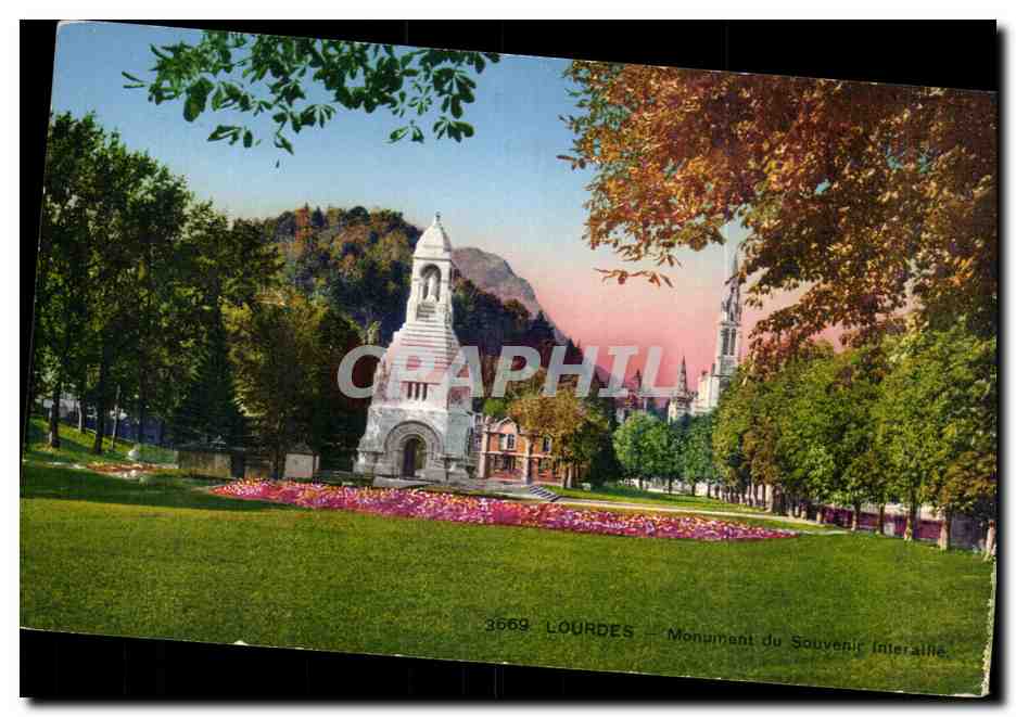 CPA Lourdes Monument du Souvenir Interallie 