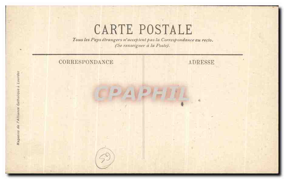 CPA Lourdes Portrait authentique de Bernadette Soubirous — Verso
