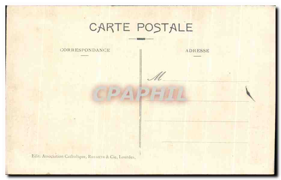 CPA Lourdes Saint Michel Et l'Esplanade — Verso