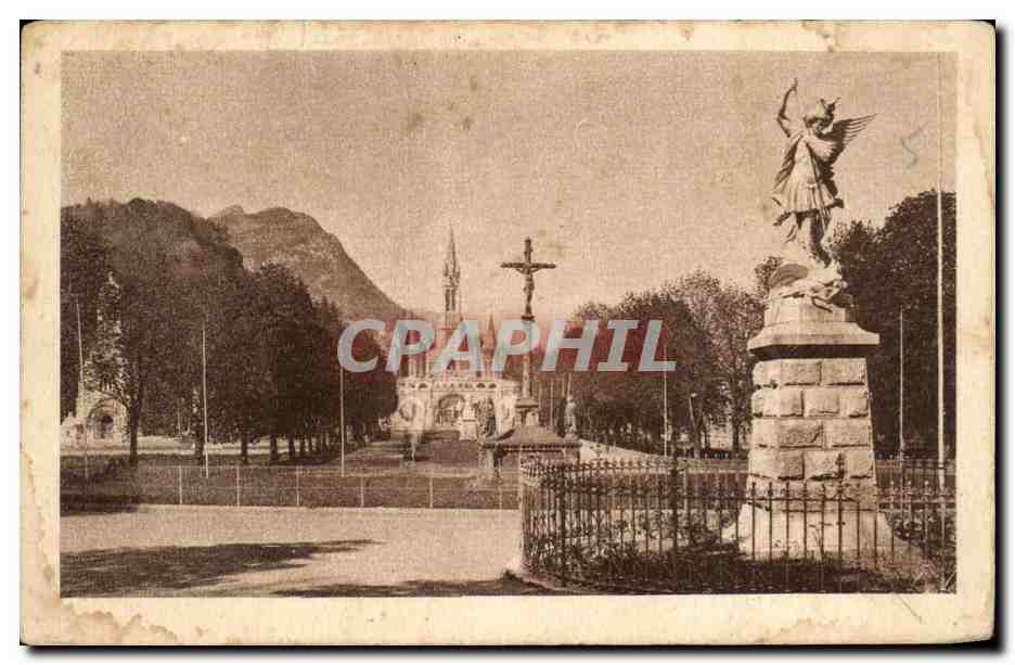 CPA Lourdes st Michel La Croix Des Bretons Et La Basilique