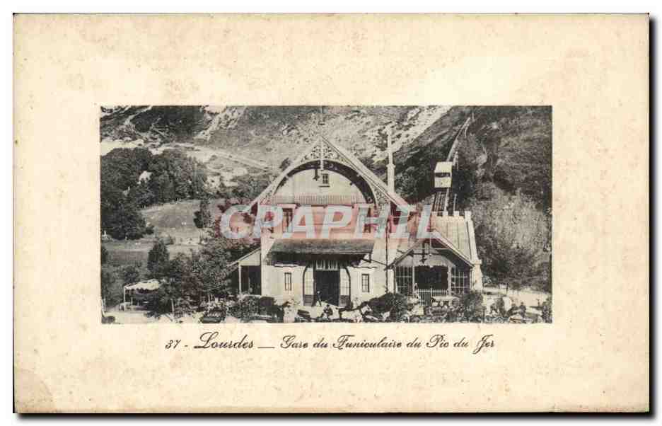 CPA Lourdes Gare du funiculaire du Pic du Jer