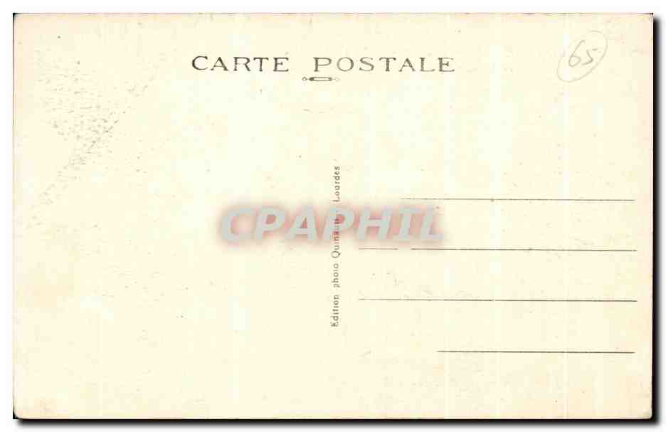 CPA Lourdes Le Monument interallie et la Basilique — Verso
