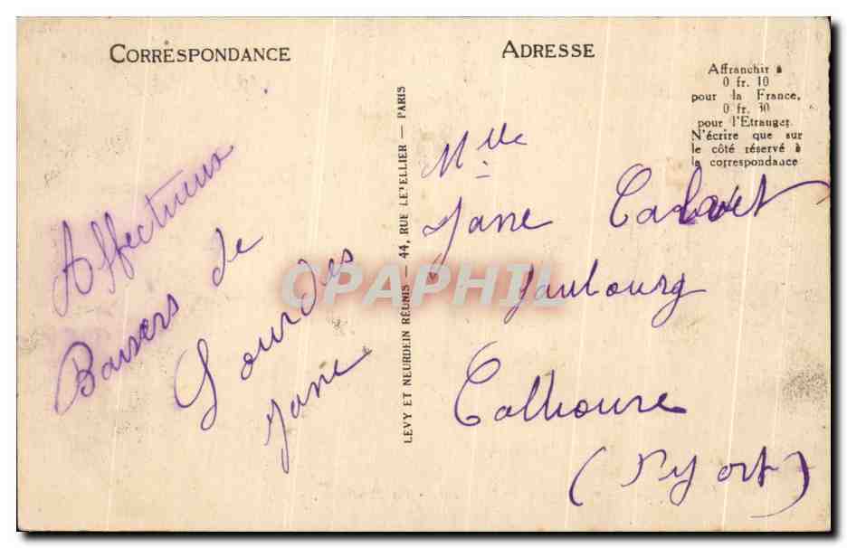 CPA Lourdes Le Grand et le Petit Jer la Basilique — Verso