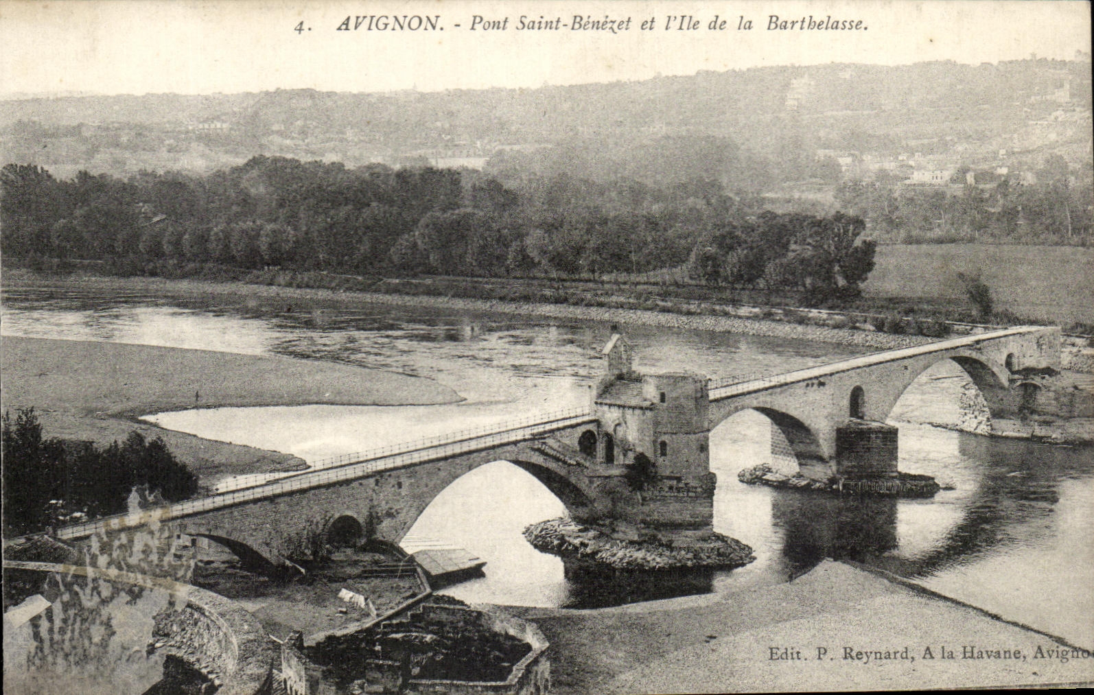 CPA Avignon Pont Saint Benezet et l'ille de la Barthelasse