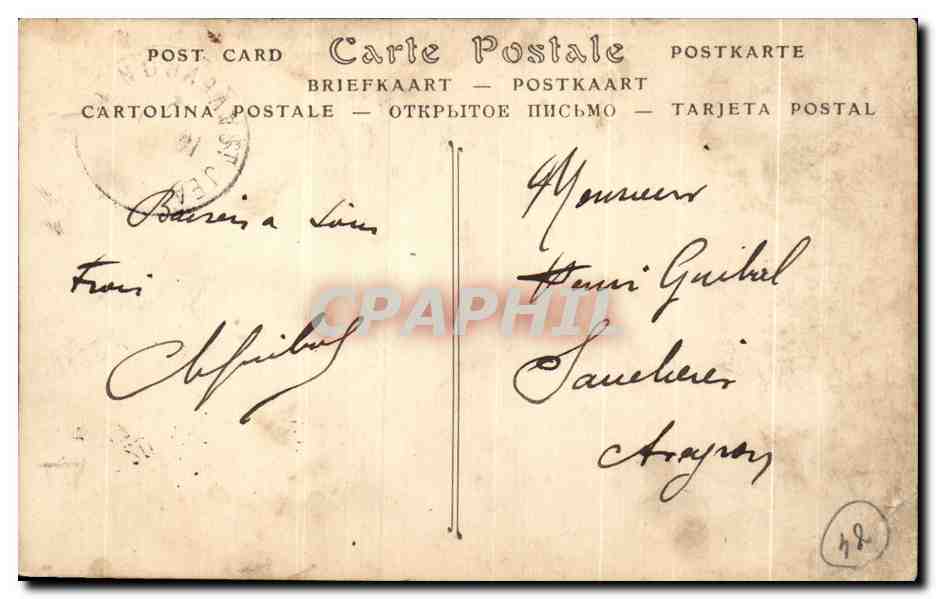 CPA Avignon vue Generale prise de l'ile de la Barthelasse — Verso