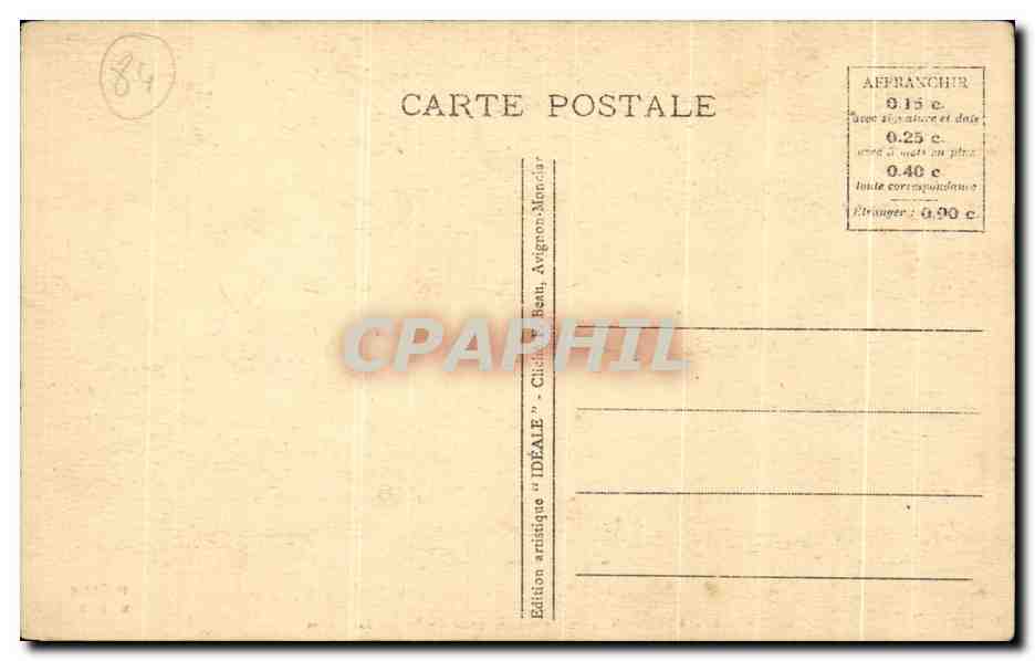 CPA Avignon Vue generale prise du palais des papes — Verso