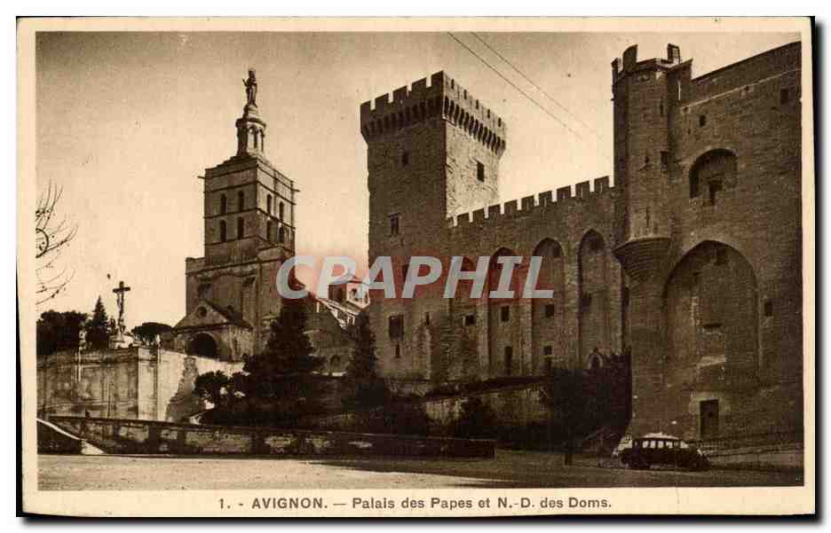 CPA Avignon Palais des Papes et ND des Doms