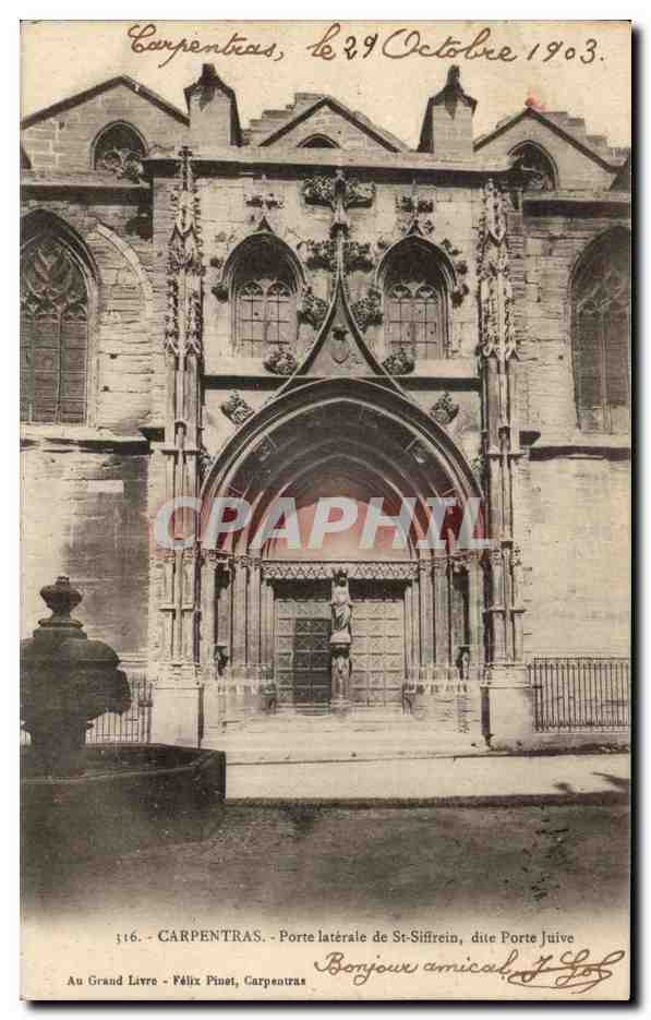 CPA Carpentras Porte Laterale de St Siffrein dite Porte Juive