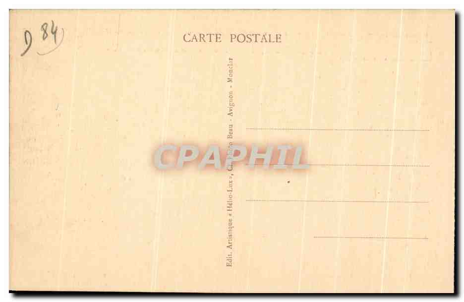 CPA Avignon Pont St Benezet Vu Du Rocher Des Doms et l'ile de la Barthelasse — Verso