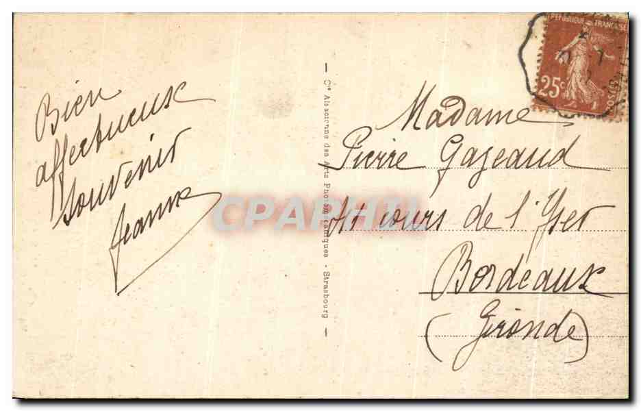 Cascata inferiore del Garet — Bagnères-de-Bigorre — editore anonimo, n°61 — Verso
