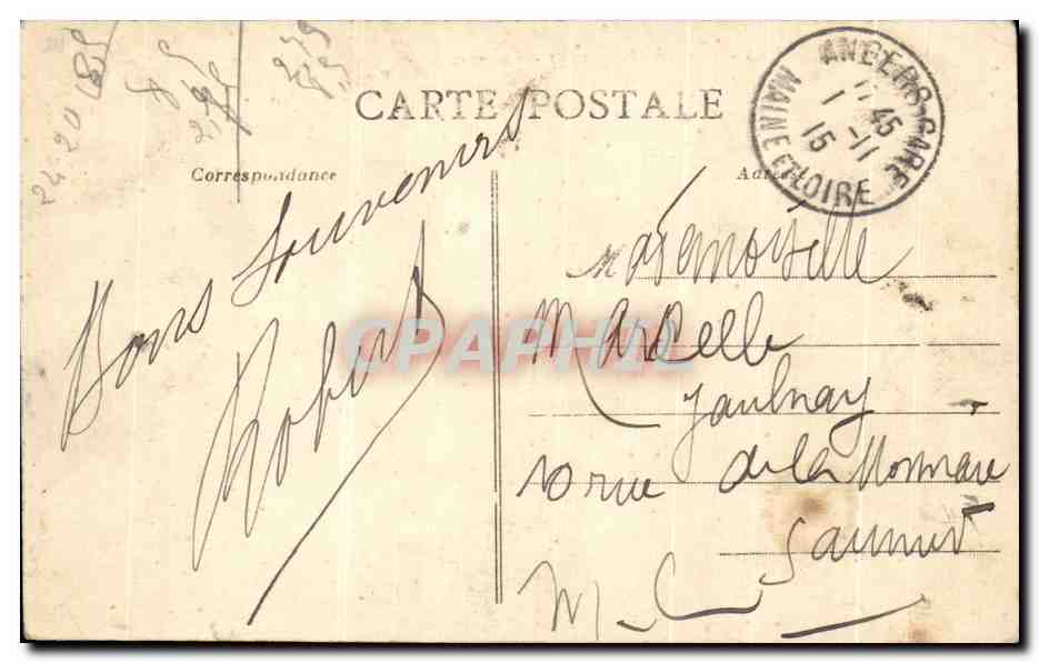 CPA Angers Place Du Ralliement Vue Vers La Maison Pele Et La Belle — Rückseite