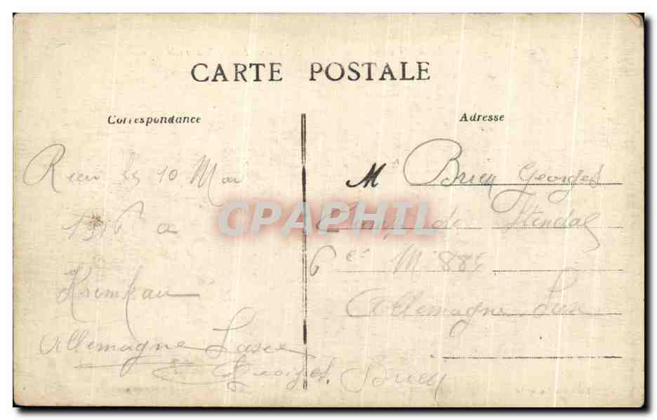 CPA Angers Place du ralliement Rue d'Alsace et rue Saint Maurille  — Rückseite