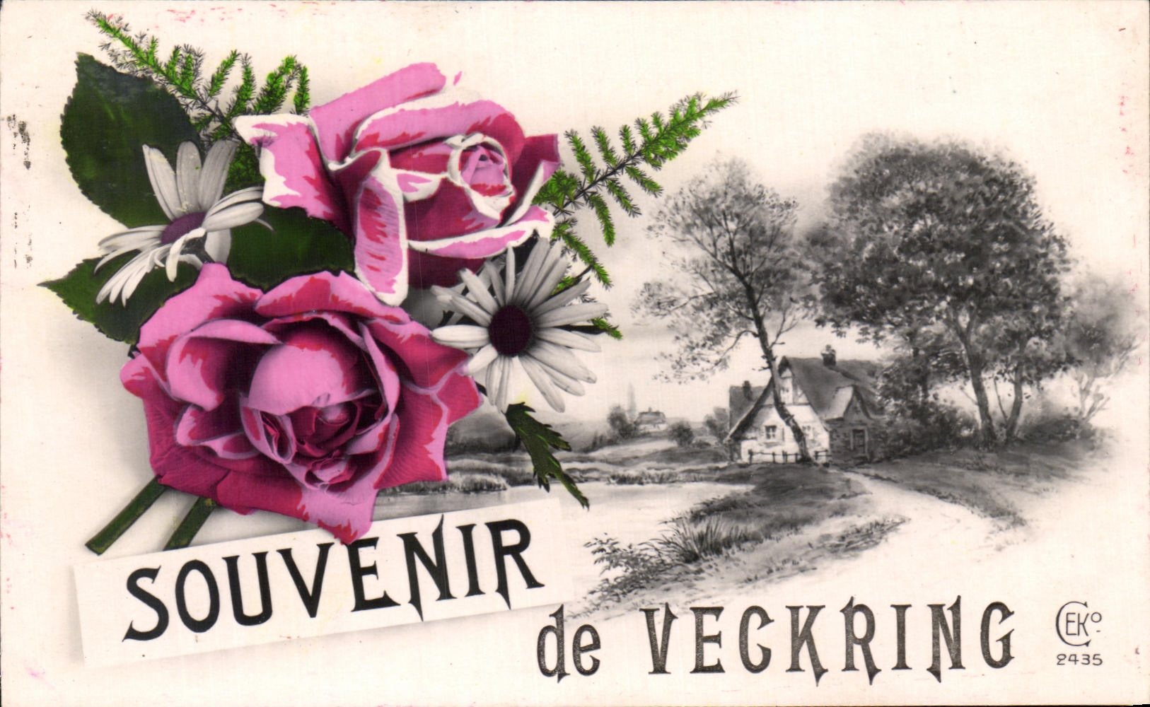 CPA Fantaisie Souvenir de Veckring 